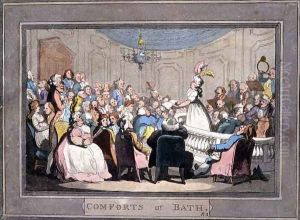 A Private Concert, plate 2 from Comforts of Bath, 1798 by Thomas Rowlandson