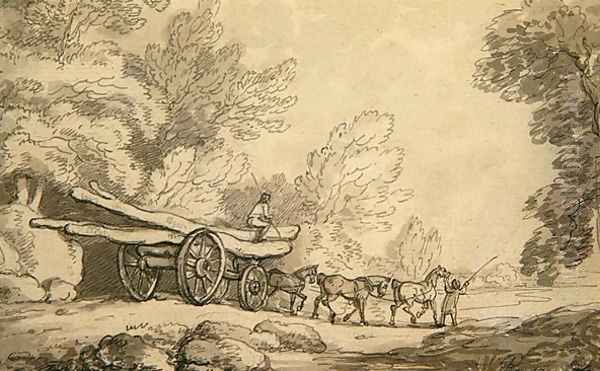 A Timber Wagon, c.1790 - view 1