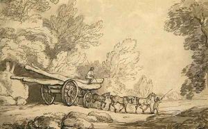 A Timber Wagon, c.1790 by Thomas Rowlandson