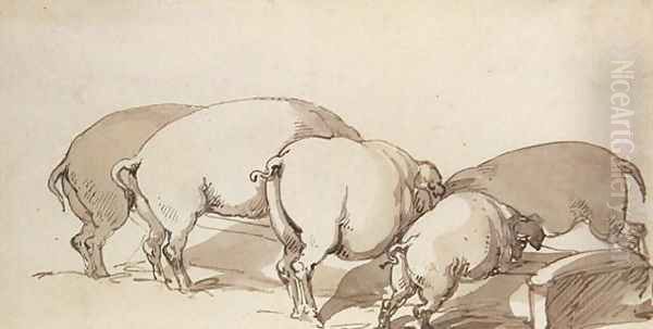 Pigs at a Trough, c.1790 - view 1