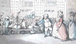 A Public Breakfast by Thomas Rowlandson