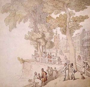 Cheyne Walk, Chelsea by Thomas Rowlandson