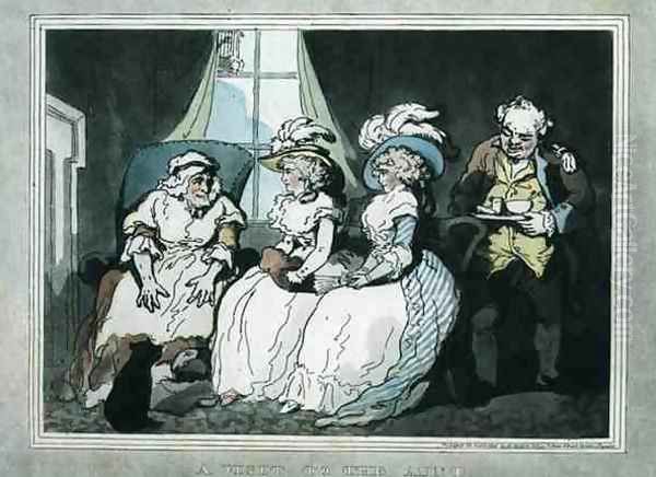 A Visit to the Aunt, aquatinted by Francis Jukes 1747-1812, pub. by E. Jackson, 1786 - view 1