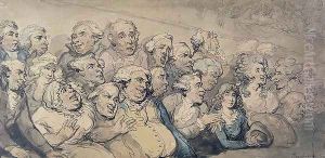 An Audience at Drury Lane Theatre by Thomas Rowlandson