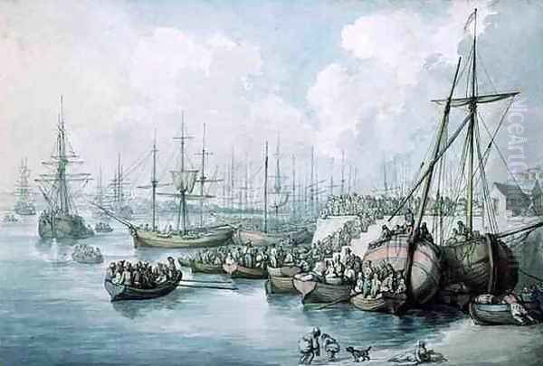 The Disembarkation of the Royalists of Toulon at Southampton in 1794 - view 1