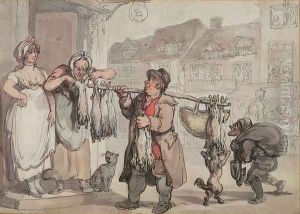 The Rabbit Merchant by Thomas Rowlandson
