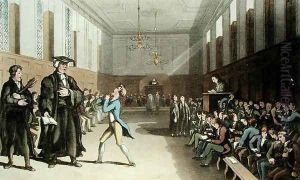 The stern preceptor, with his threatning nod, calls in the wise corretion of the rod, from A Compendious Treatise on Modern Education, 1802
