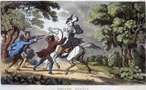Doctor Syntax and Highwaymen, 1813 by Thomas Rowlandson