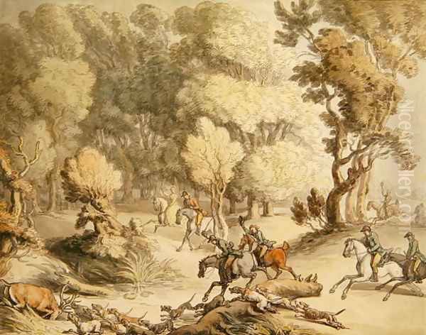 Stag at Bay - Scene near Taplow, Berks, c.1795-1801 - view 1