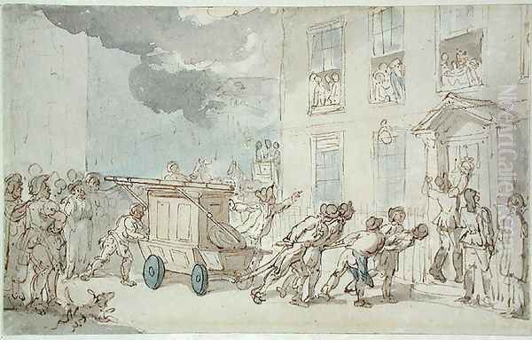 The Arrival of the Fire Engine - view 1