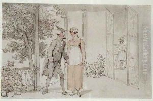 Amorous Attentions, c.1800 by Thomas Rowlandson
