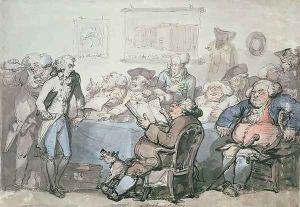 No.1744 A Meeting of Creditors by Thomas Rowlandson