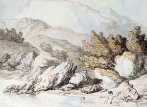 Nymphs Bathing by Thomas Rowlandson