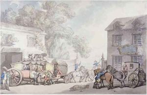 Travelling in France, c.1790 by Thomas Rowlandson