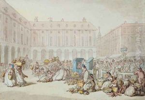 Covent Garden Market by Thomas Rowlandson