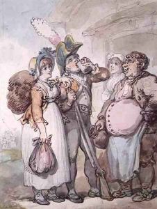 The Charms of a Red Coat by Thomas Rowlandson