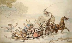 The Carter and the Gypsies by Thomas Rowlandson