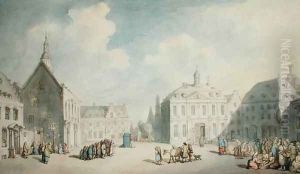 The Market Place at Juliers in Westphalia, 1791 by Thomas Rowlandson