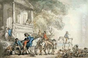The Return from the Hunt, 1787 by Thomas Rowlandson