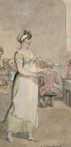 A Penny Slap Bang Shop by Thomas Rowlandson