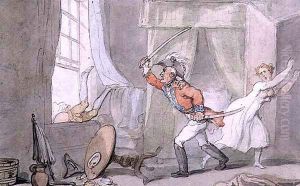 The Angry Husband by Thomas Rowlandson