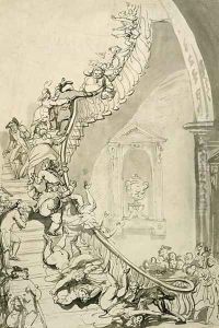 The Exhibition Starecase by Thomas Rowlandson