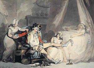 Four OClock in the Town by Thomas Rowlandson
