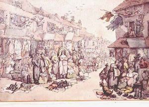 The Rag Fair by Thomas Rowlandson