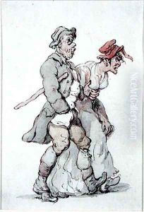 The Strollers by Thomas Rowlandson
