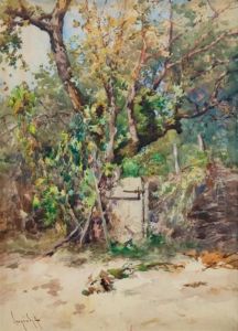 At The End Of The Garden by Antal Neogrady