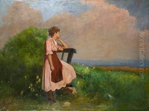 Femme Melancolique Devant La Mer