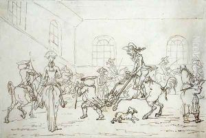 The Riding School by Thomas Rowlandson
