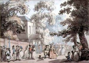 Entrance to the Mall, Spring Gardens by Thomas Rowlandson