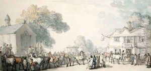 Horse Fair, Southampton by Thomas Rowlandson