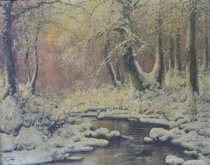 Winter Landscape by Antal Neogrady