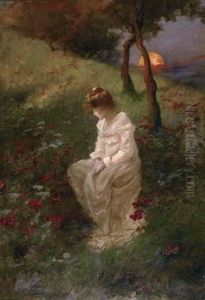 Woman At Sunset. Woman At Sunset.
