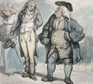 Fathers Displeasure by Thomas Rowlandson