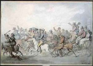 Return from Epsom Races, 1823 by Thomas Rowlandson