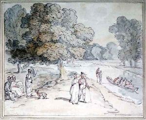 On The Thames by Thomas Rowlandson