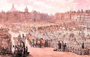 Smithfield Market, 1810 by Thomas Rowlandson