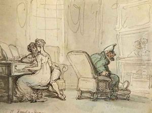 The Reflection by Thomas Rowlandson
