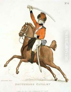 Southwark Cavalry Volunteer, plate 6 from Loyal Volunteers of London and Environs, published 1798 by Thomas Rowlandson