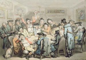 The Subscription Club Room by Thomas Rowlandson