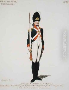 Westminster Grenadier, plate 59 from Loyal Volunteers of London and Environs, published 1798 by Thomas Rowlandson