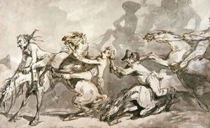 Horsemen Colliding, c.1785-90 by Thomas Rowlandson