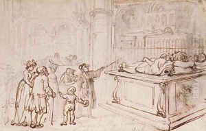 Monuments in Westminster Abbey by Thomas Rowlandson