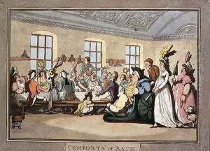 The Public Breakfast, plate 11 from Comforts of Bath, 1798 by Thomas Rowlandson