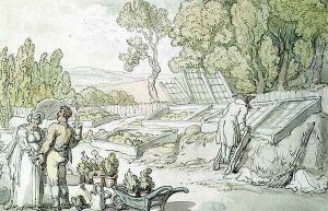 The Amorous Gardener by Thomas Rowlandson