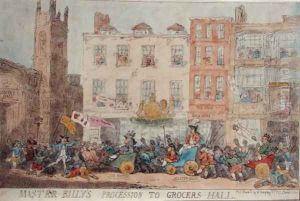 Master Billys Procession to Grocers Hall, 1784 by Thomas Rowlandson