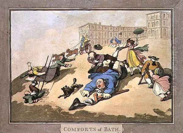 The Bath Races, plate 12 from Comforts of Bath, 1798 - view 1